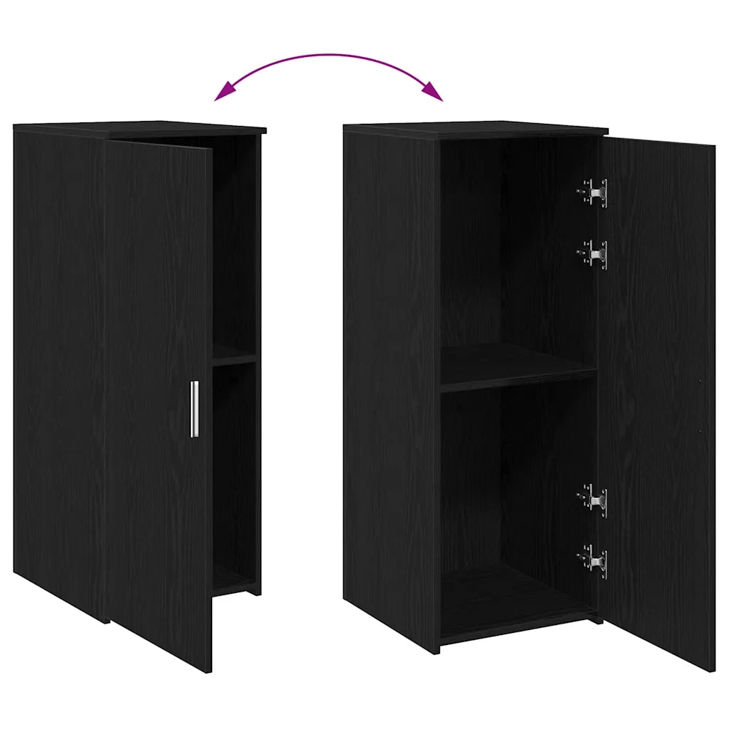 Mobiletto portaoggetti Nero 40x45x103,5 cm in Legno ingegnerizzato 859034