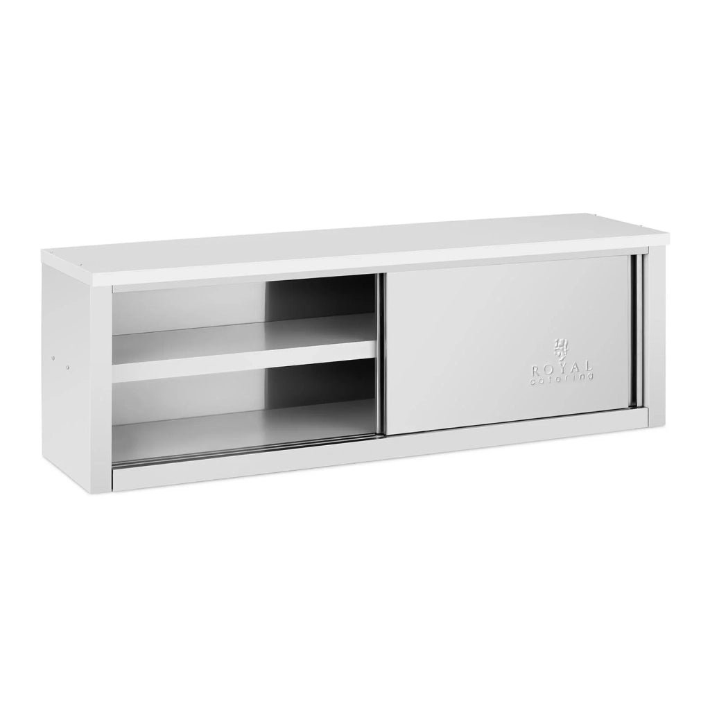 Pensile in acciaio inox pensile in acciaio inox con ante scorrevoli pensile da cucina pensile in acciaio inox 1500 x 400 x 500 mm portata 75 kg 14_0005004