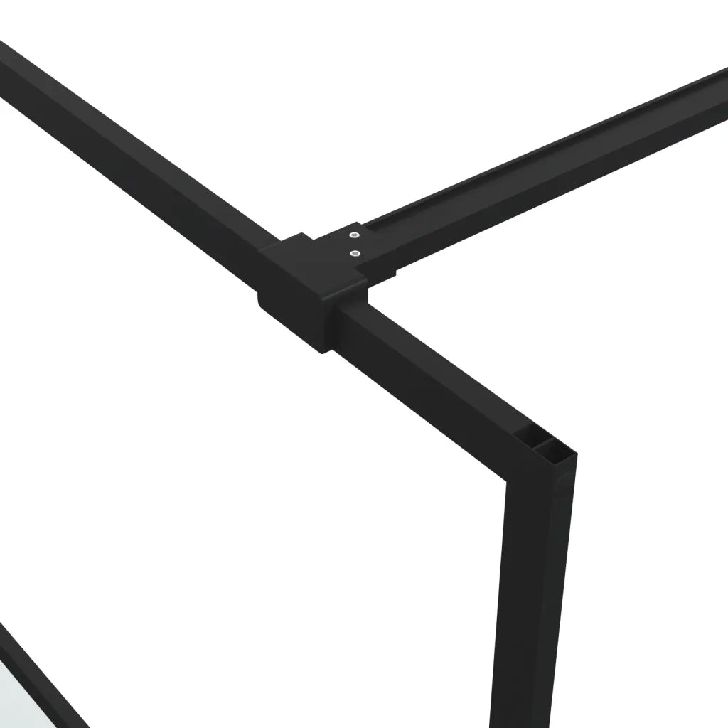Parete Doccia Walk in Nera 80x195 cm Vetro Semi Smerigliato ESG 152125
