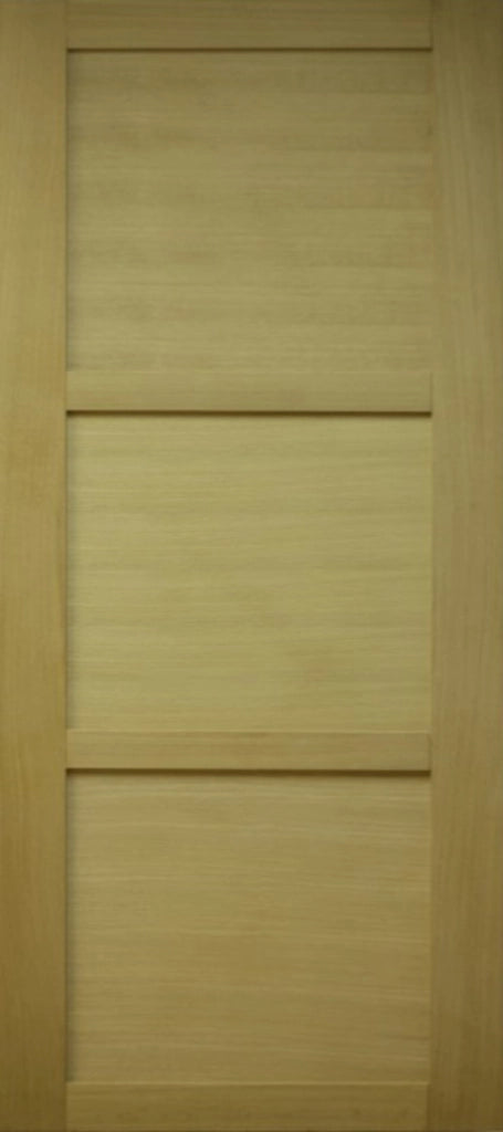Porta scorrevole a 3 pannelli impiallacciata Ayous Larghezza 93