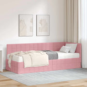 Struttura Letto Angolare con Materasso 2 pz-Giroletto con materasso Grigio Velluto 292520