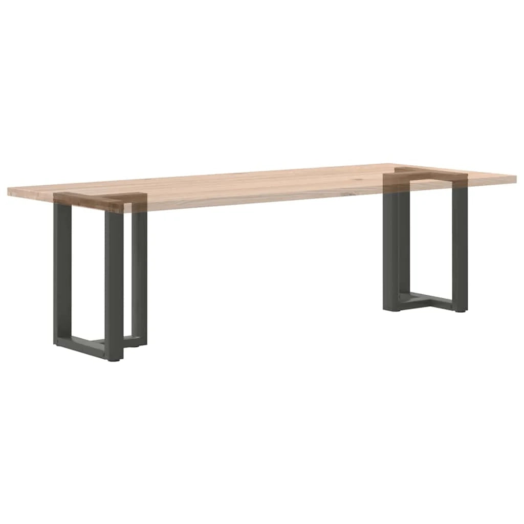 Set di 2 gambe per tavolo da pranzo a forma di T 50 x 35 x 73 cm con piedini regolabili design moderno acciaio antracite 02_0057319