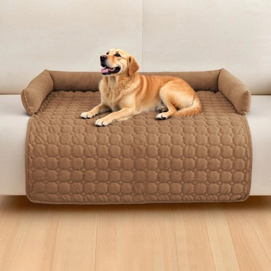 Cuscino per Cani Premium - Protezione per Mobili da Cane, Cuscino per Cane Handicraft e Lavabile, Materassino per Cani morbido per Tutte le Taglie (Koordkoffie, 75 x 75CM)