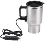 Caffettiera elettrica portatile - 450 ml - Acciaio inossidabile - Per auto e campeggio - 12 V - Utile per viaggi in auto