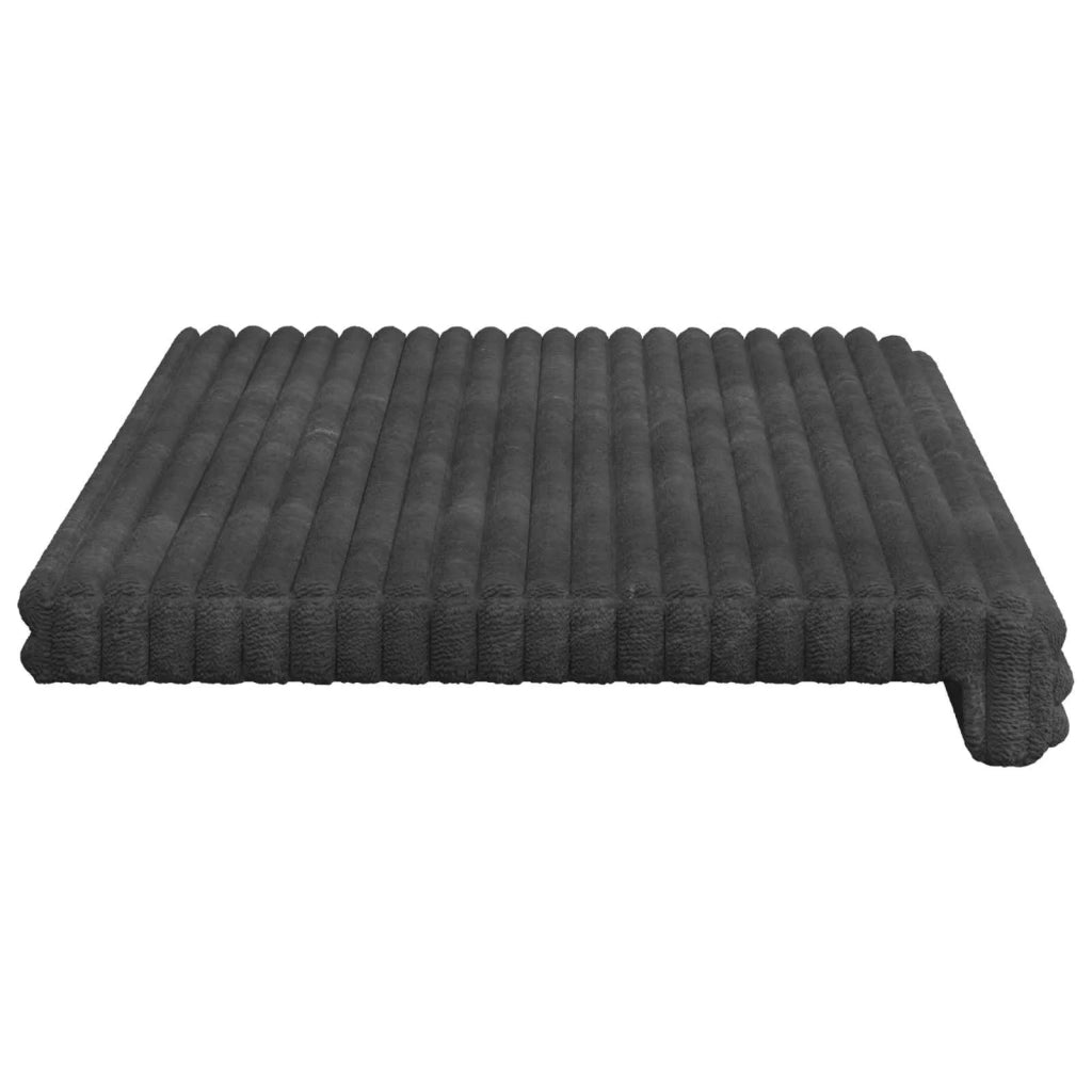 Cuscino per panchina Corduroy Morbido Grigio Scuro 42043297