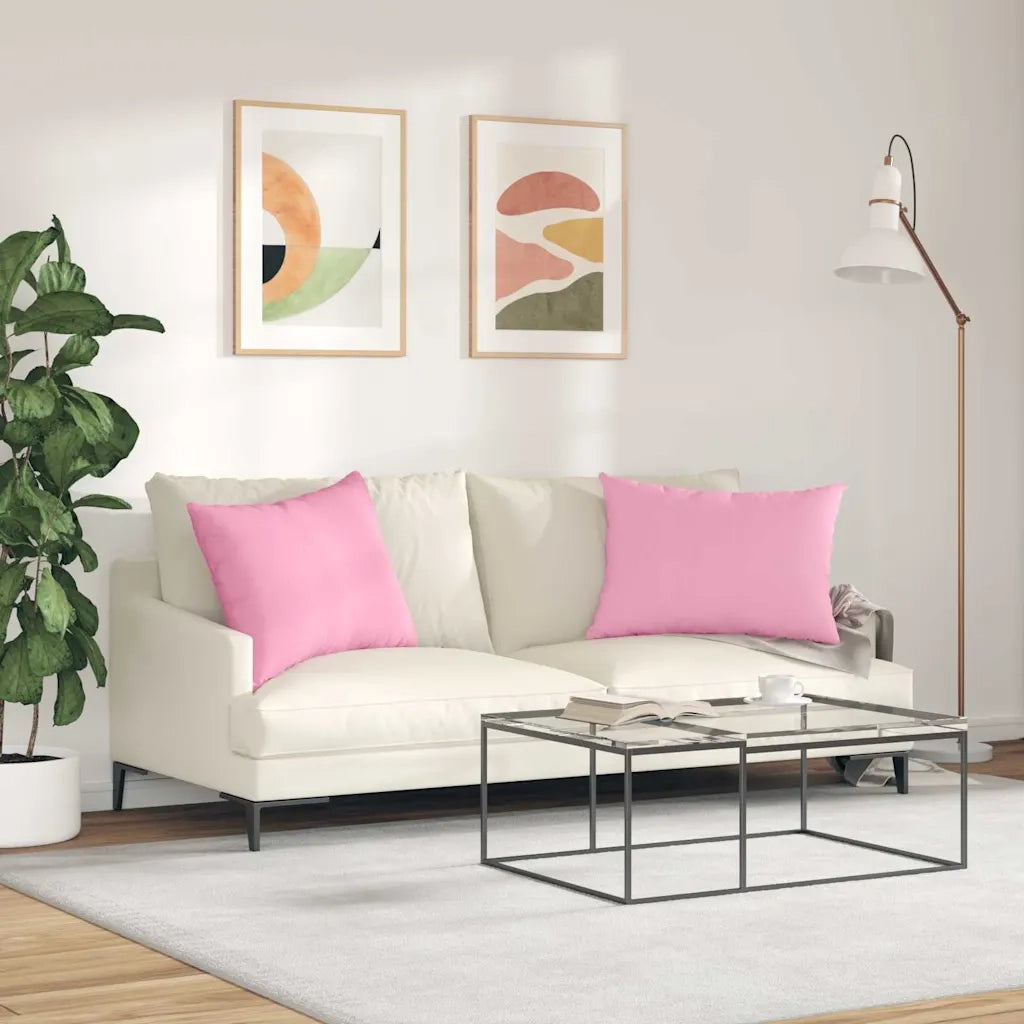 Cuscini da Divano 2 pcs Rosa 70 x 50 cm Tessuto