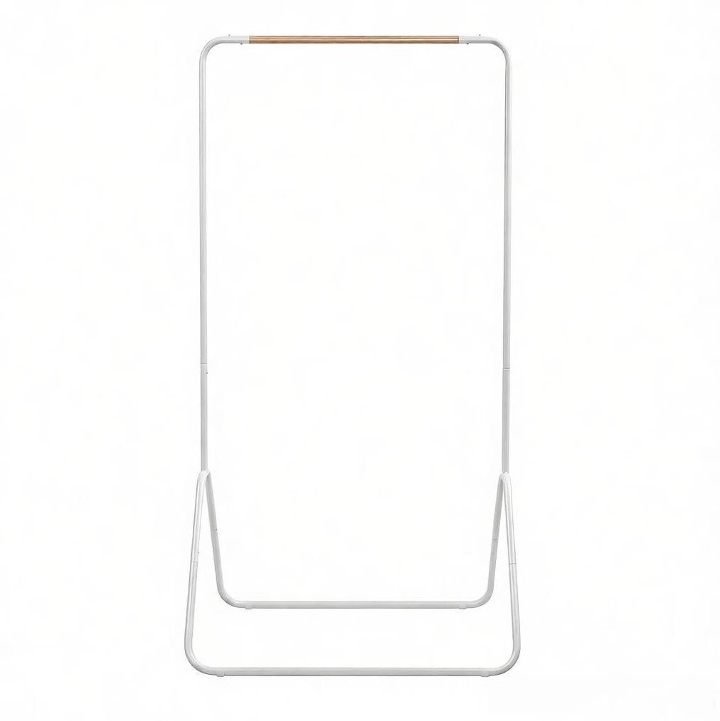 Appendiabiti da terra 80 x 45 x 145 cm in metallo bianco per ingresso