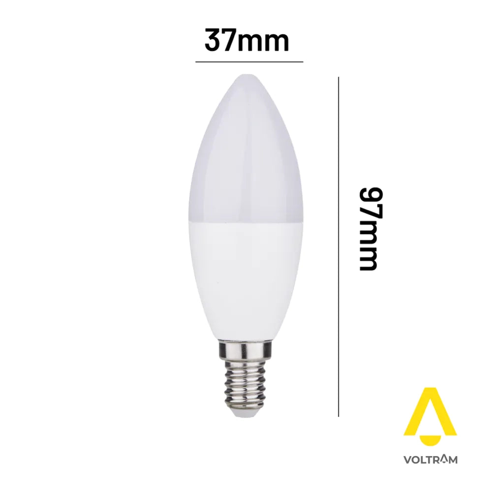 Lampadina LED E14 5W C37 495LM IP20 bianco caldo 2700K