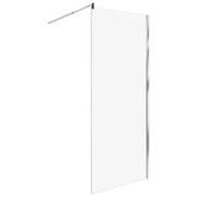 Schermo doccia in vetro temperato Box senza porte per bagno argento 80 x 190 design moderno