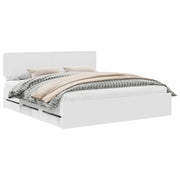 Letto matrimoniale | Letto per adulti | Struttura del letto Bianco 200 x 200 cm Legno ingegnerizzato