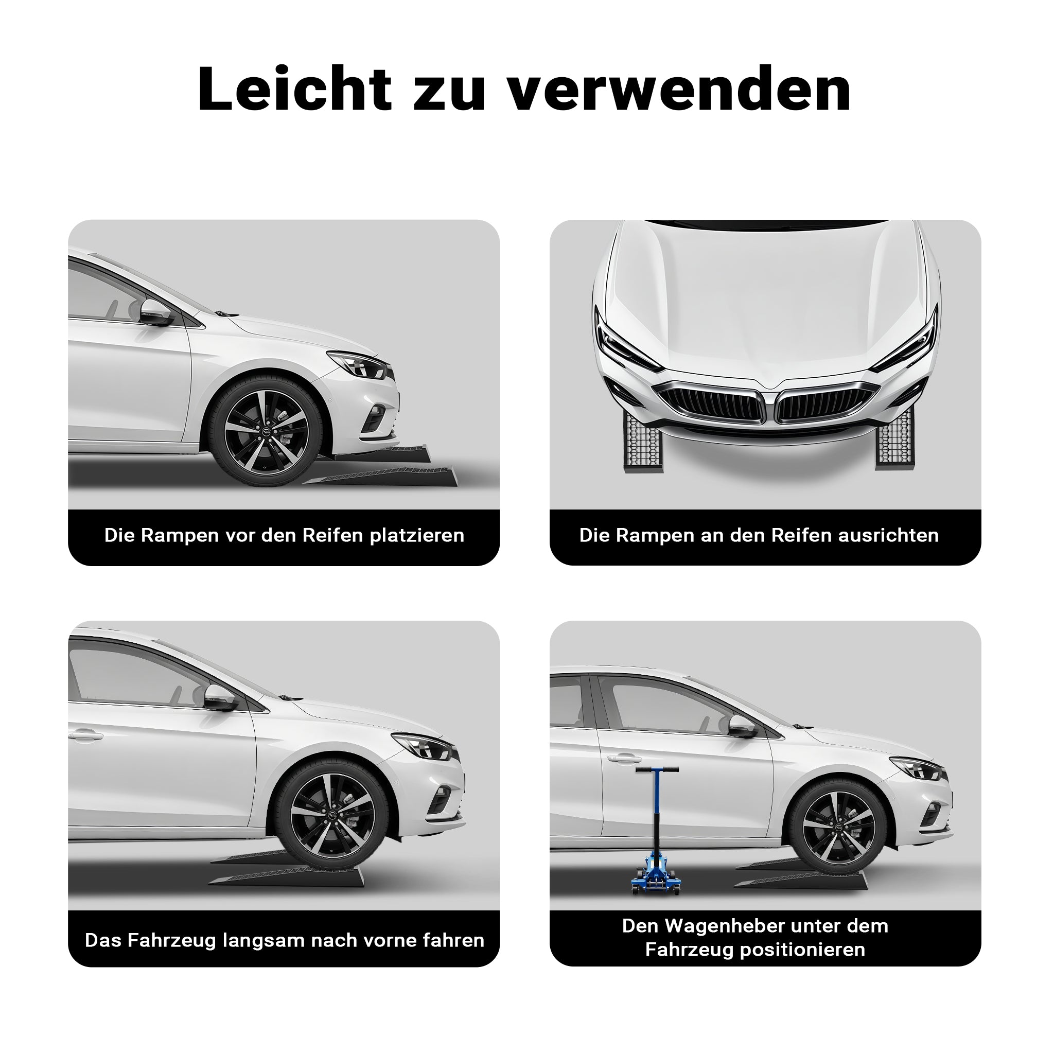 Cunei per camper auto 2 pz. max 3 t Rampa di livellamento piatta in plastica