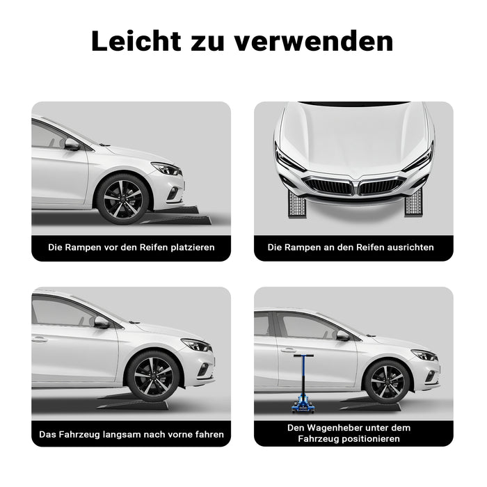 Cunei per camper auto 2 pz. max 3 t Rampa di livellamento piatta in plastica