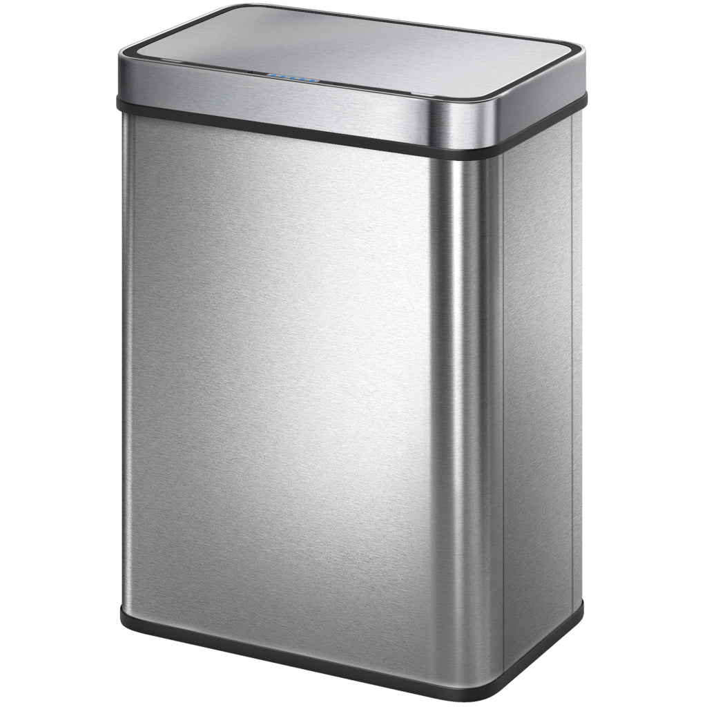 Cestino Sensore 50 L, Coperchio Automatico ¨C zephmum ¨C Acciaio Inossidabile, Argento