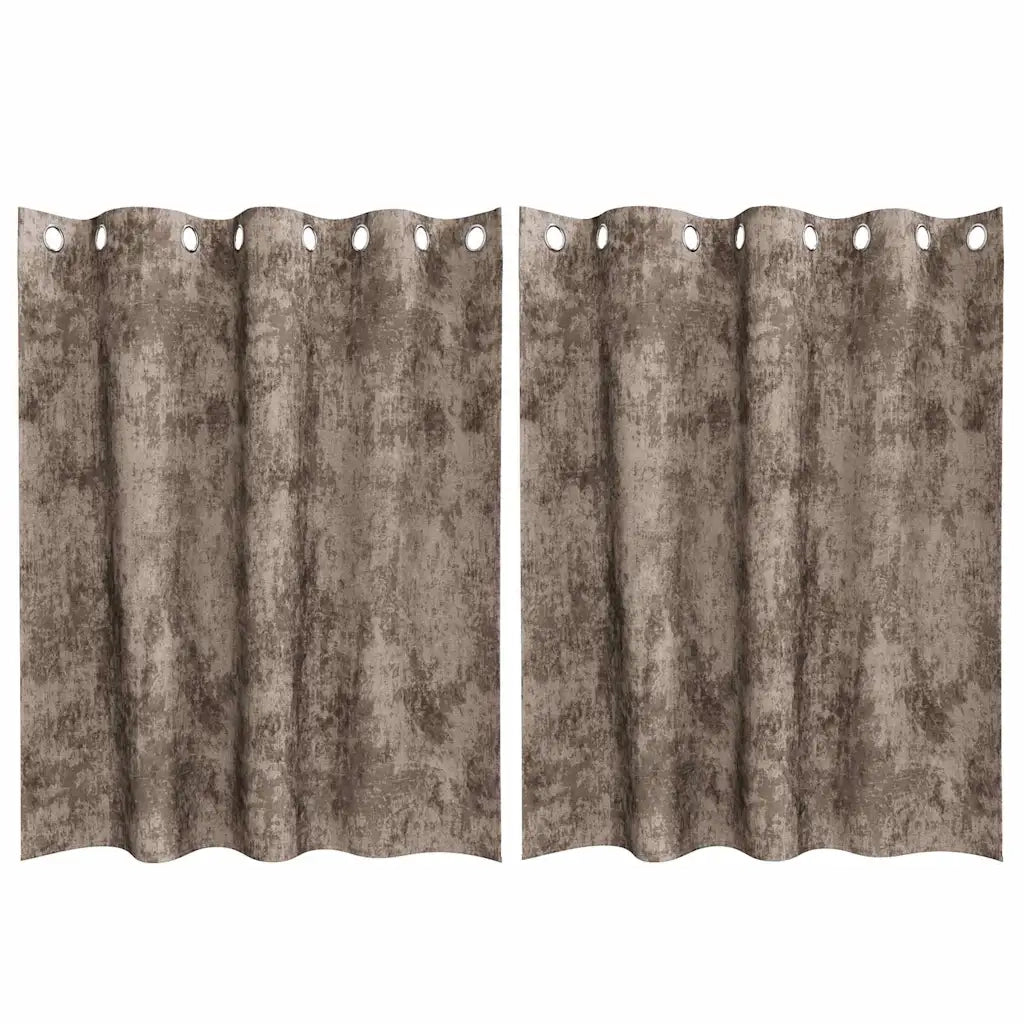 Tende in Velluto 2 pcs Cappuccino 140 x 140 cm Velluto 4107668