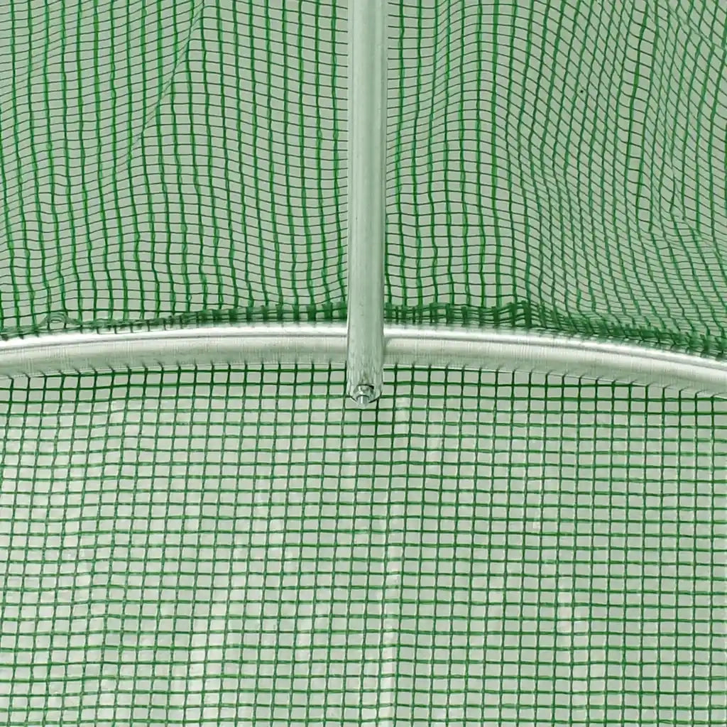 Serra con struttura in acciaio verde 24 m² 6x4x2,85 m 3188105