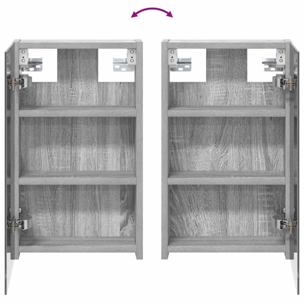 Mobiletto per specchio da bagno Grigio Sonoma 30 x 10,5 x 50 cm 889012