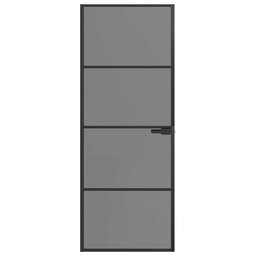 Porta Interna 76 x 201,5 cm Vetro Temperato e Alluminio 42054101