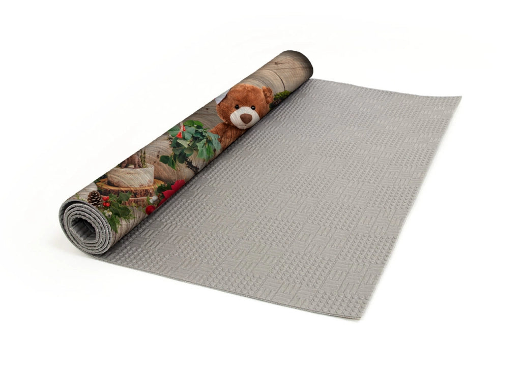 Tappeto Natale Passatoia Cucina Antiscivolo Sottolavello Digitale Teddy Noel 480 - 50x50 - Teddy Noel