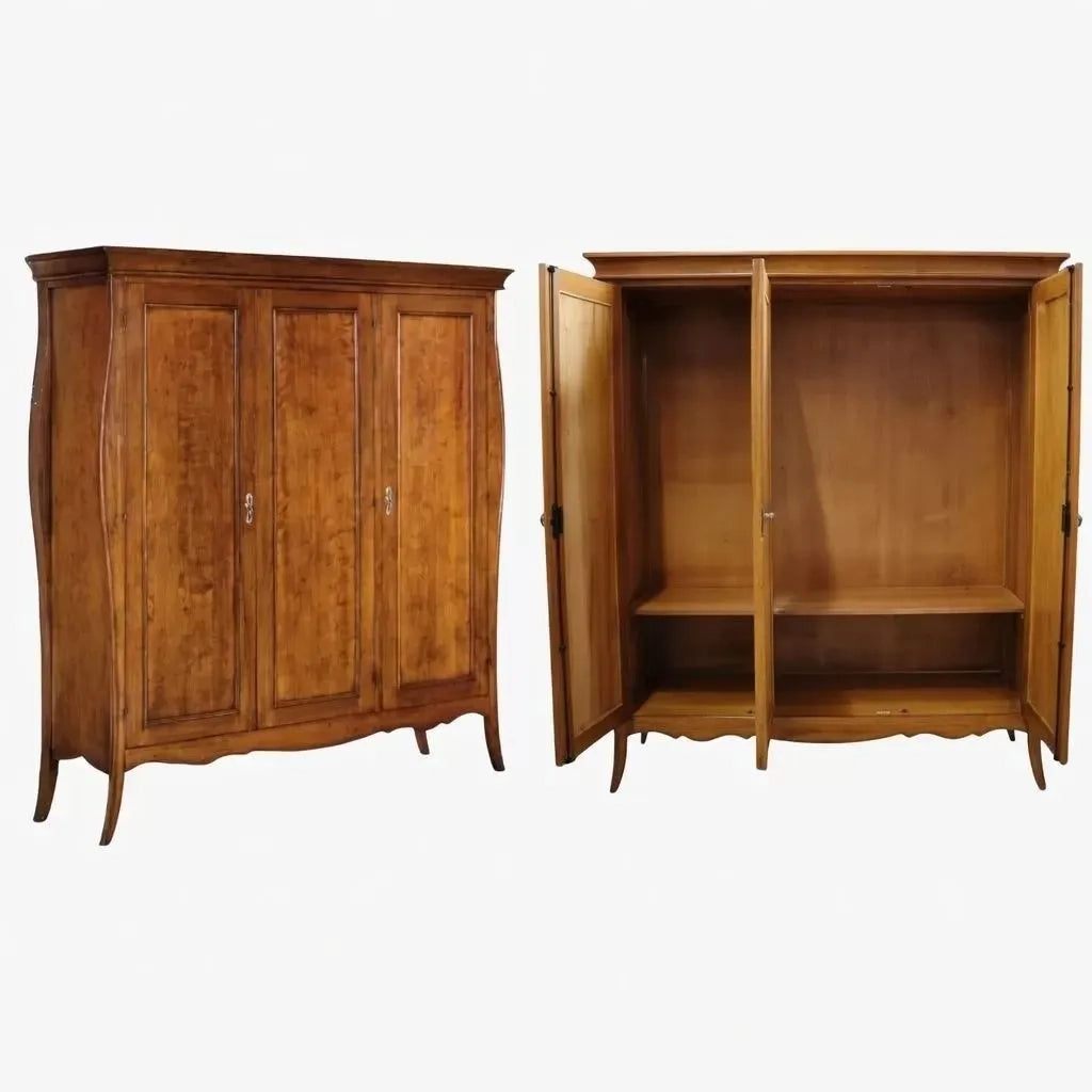 Armadio in legno sagomato 3 porte grezzo  l.182 p.64 h.212 (492) - Mobili 2G