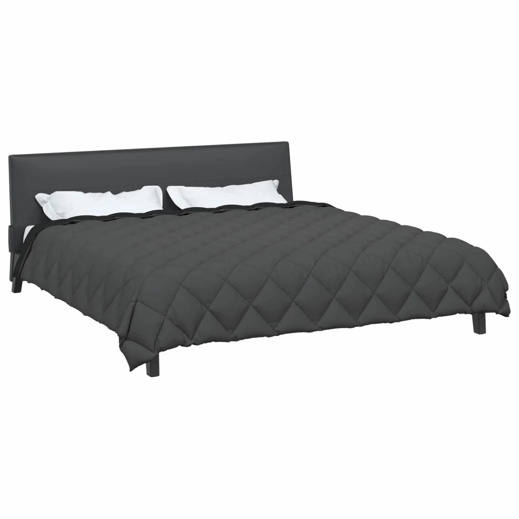 Piumone | Duvet Invernale Nero e antracite 200 x 200 cm Microfibra