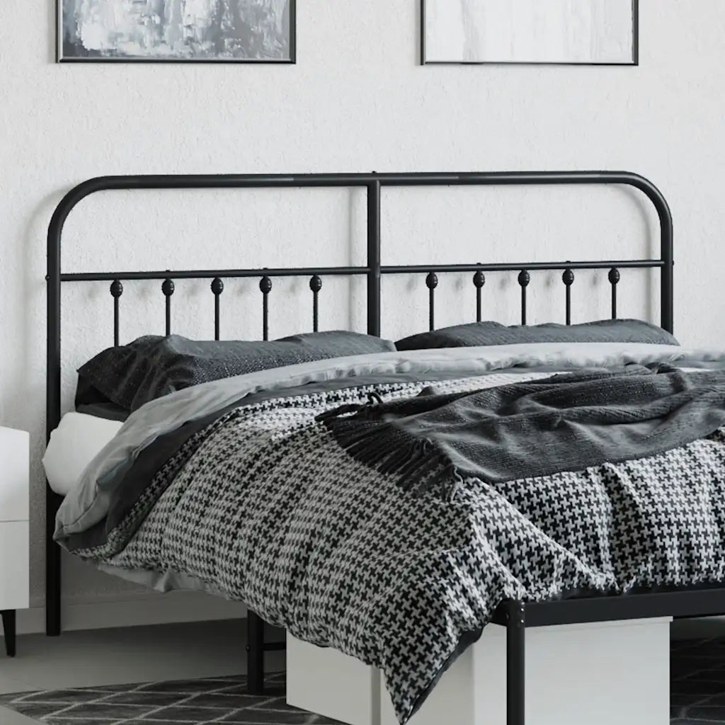 Testiera | Testata di Ricambio in Metallo Nero 160 cm