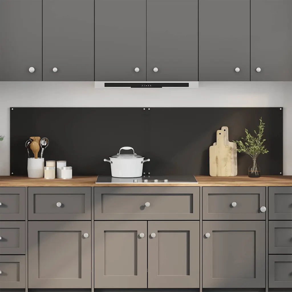 Schienale da cucina 2 pcs Nero 100 x 50 cm vetro temperato 3415441
