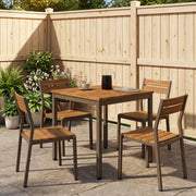 Tavolo da cena da giardino Naturale e Caffè 60 x 60,5 x 75 cm 901306