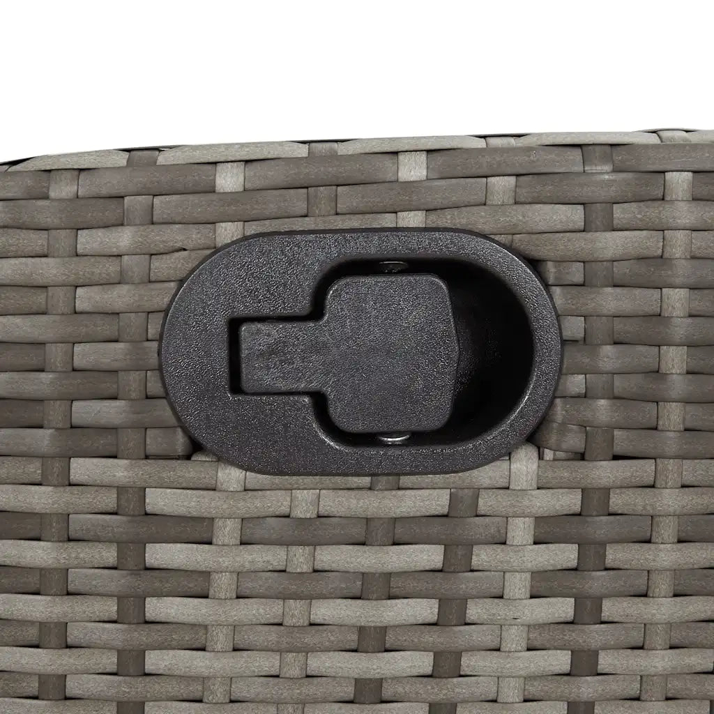 Sedia Reclinabile da Giardino con Poggiapiedi Grigia Polyrattan 365239