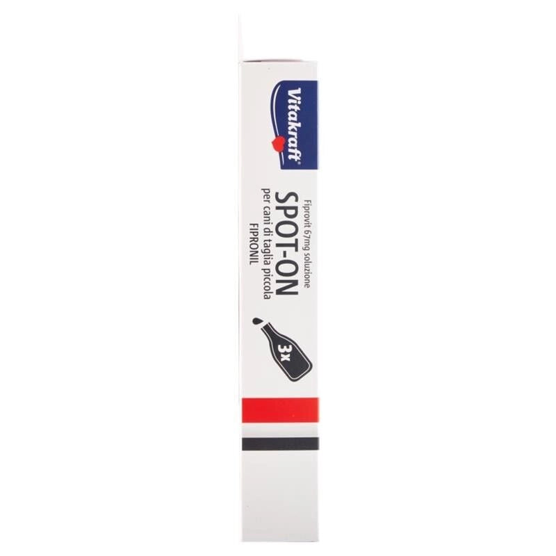 FIPROVIT 67MG SOLUZIONE SPOT-ON PER CANI DI TAGLIA PICCOLA FIPRONIL 3 X 0,67 ML