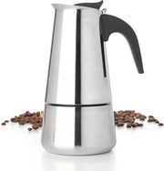 Fornello a stantuffo in acciaio inossidabile da 100 ml, percolatore per espresso e latte, macchina da caffè da uso domestico