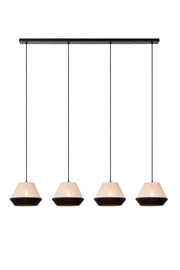 Lampada sospesa KALA 4 luci E14 nero/beige Lucide