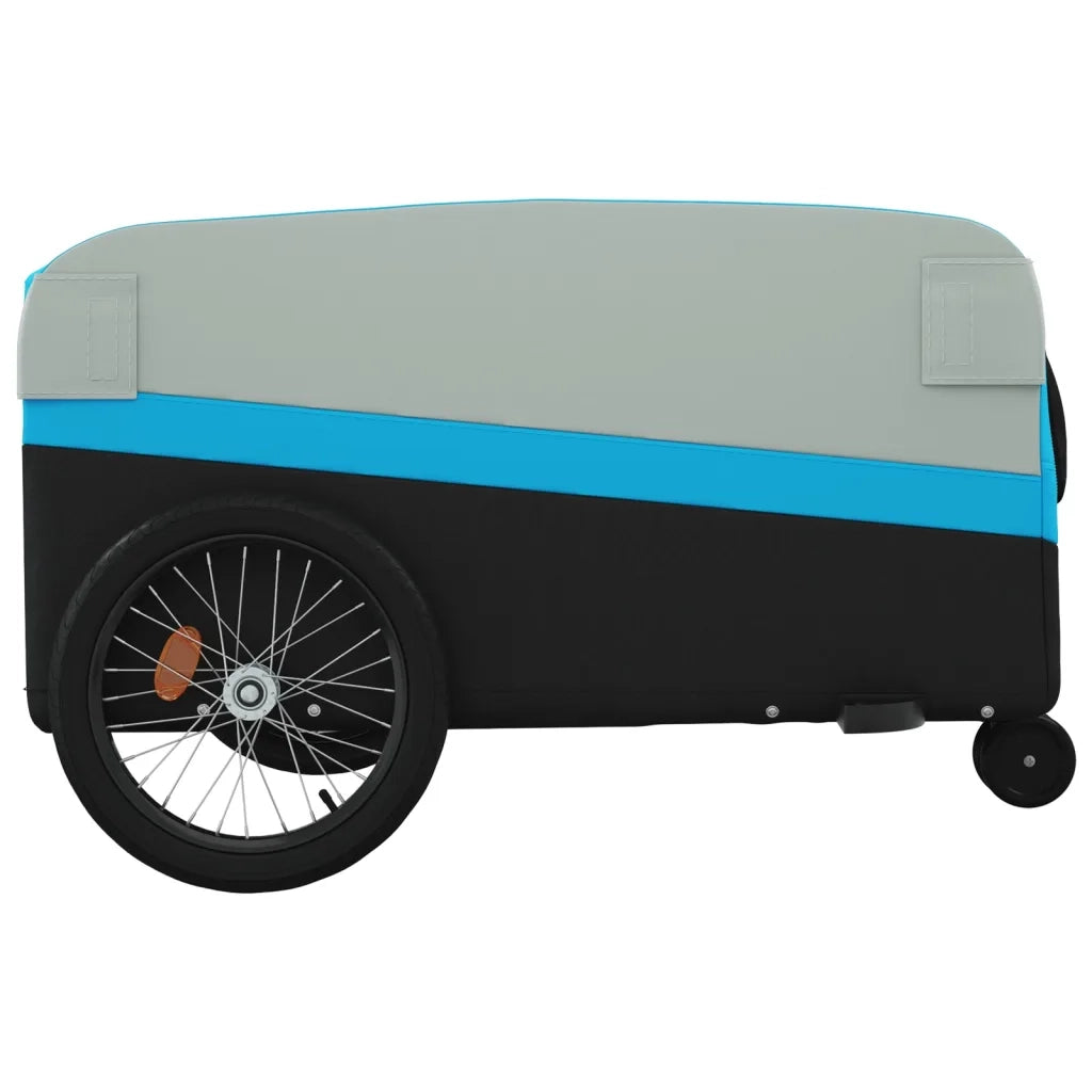 Rimorchio da Bici Nero e Blu 45 kg in Ferro CFW7919752