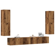 Mobili TV a Parete 4 pz Legno Antico in Legno Multistrato 3328973