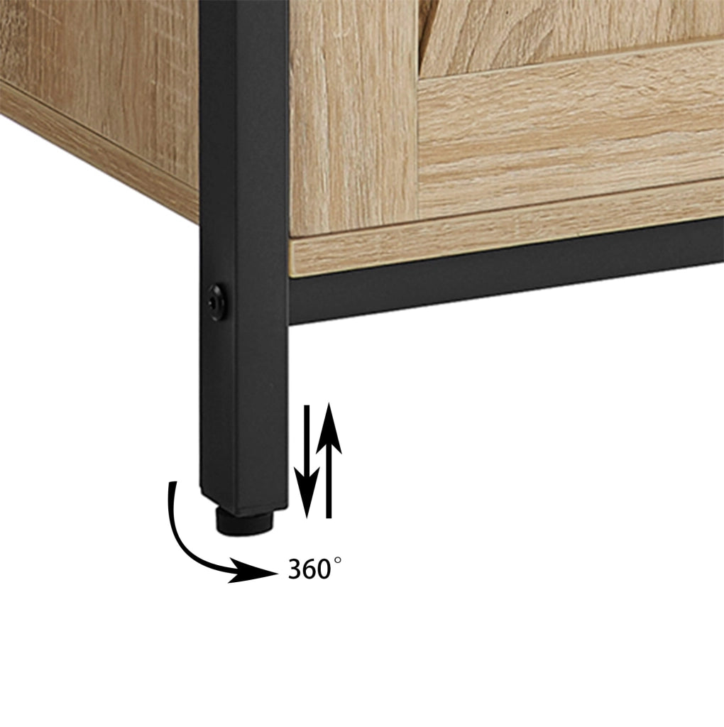 Cassettiera Valora - Rovere Sonoma con struttura in acciaio nero