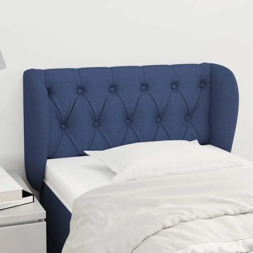 Testiera | Testata ad Orecchio Blu 83 x 23 x 78/88cm in Tessuto