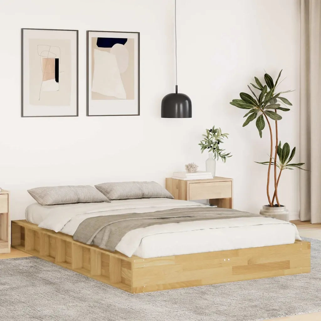 Struttura Letto Senza Materasso 120x190 cm in Legno di Rovere 3324130