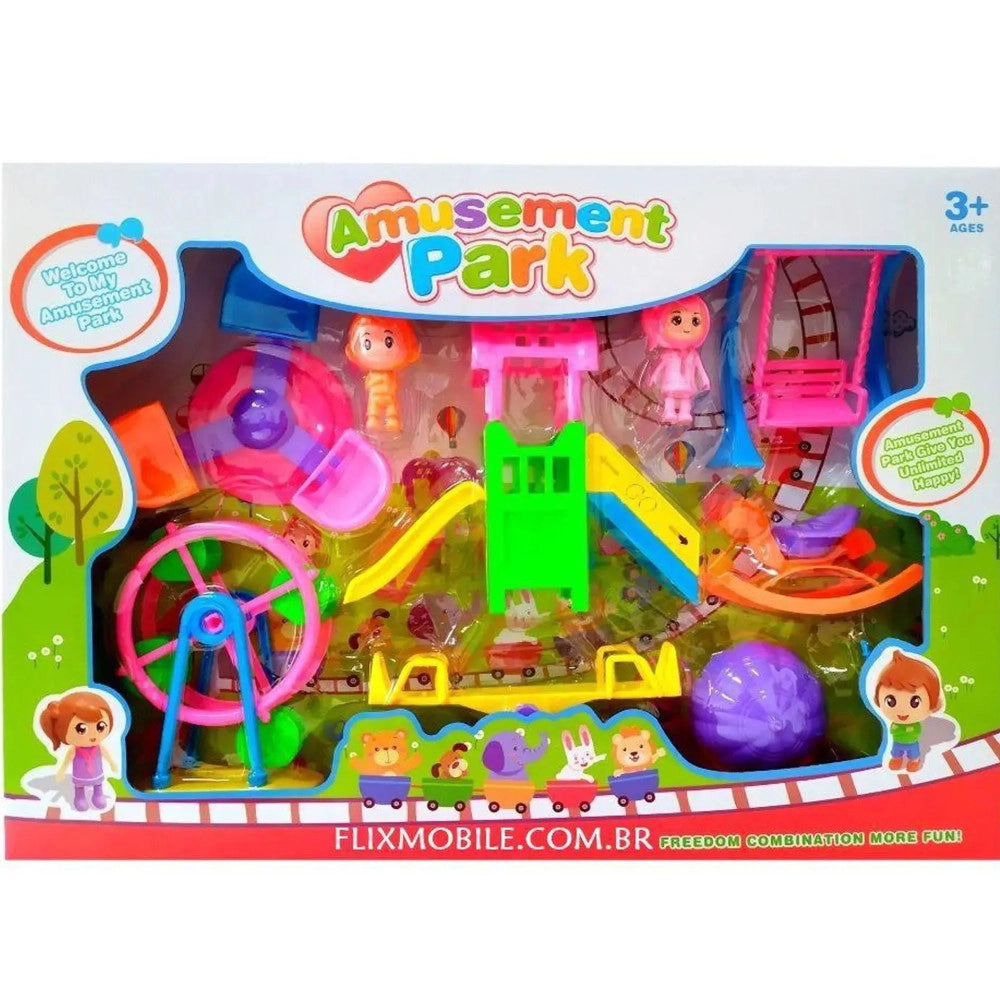 Trade Shop - Luna Park Giostre Giostra Personaggi Altalena Scivolo Giocattolo Gioco Bambina -