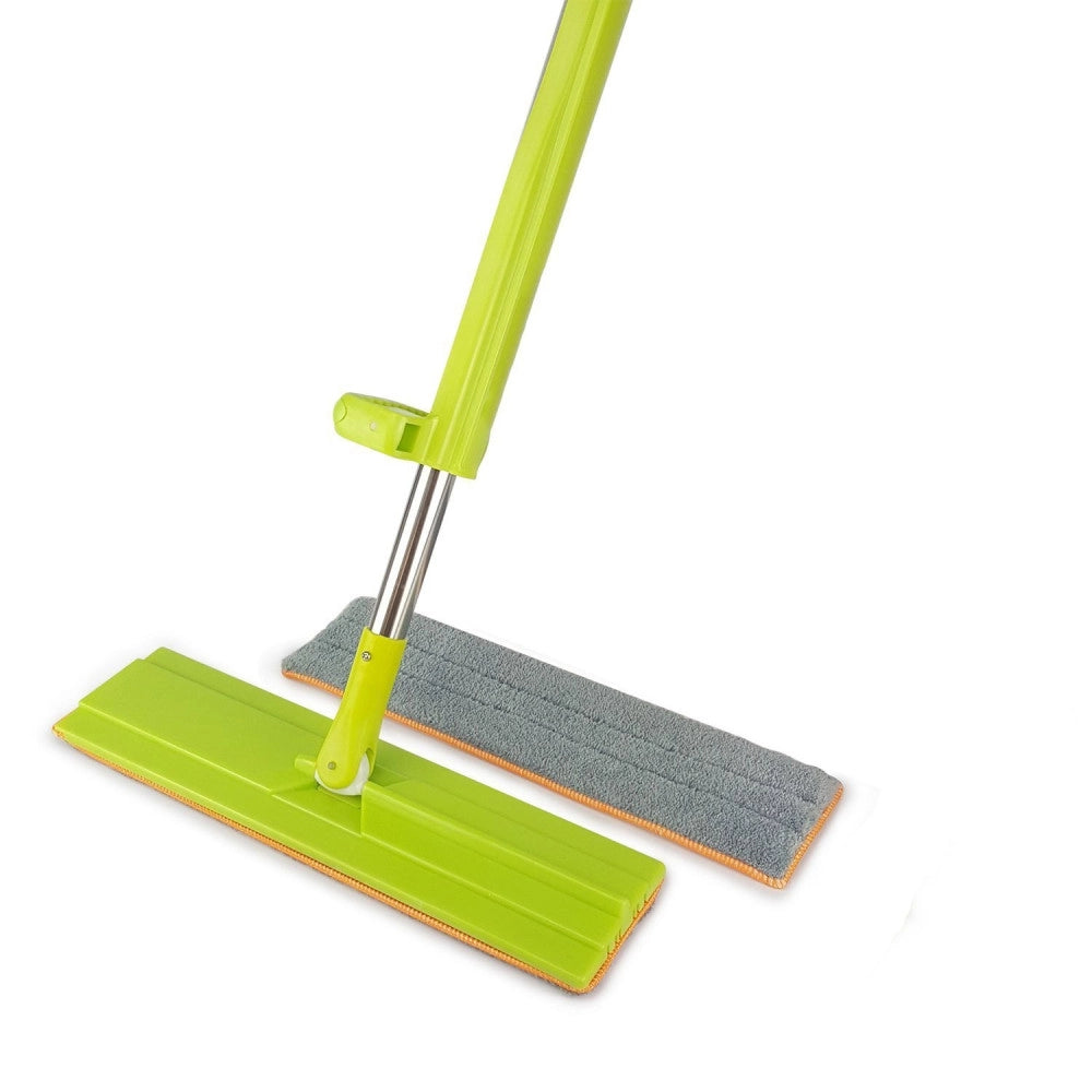 Trade Shop - Scopa Strizza Sweep Mop Lava E Asciuga Pavimenti Parquet Marmo Panno Microfibra -