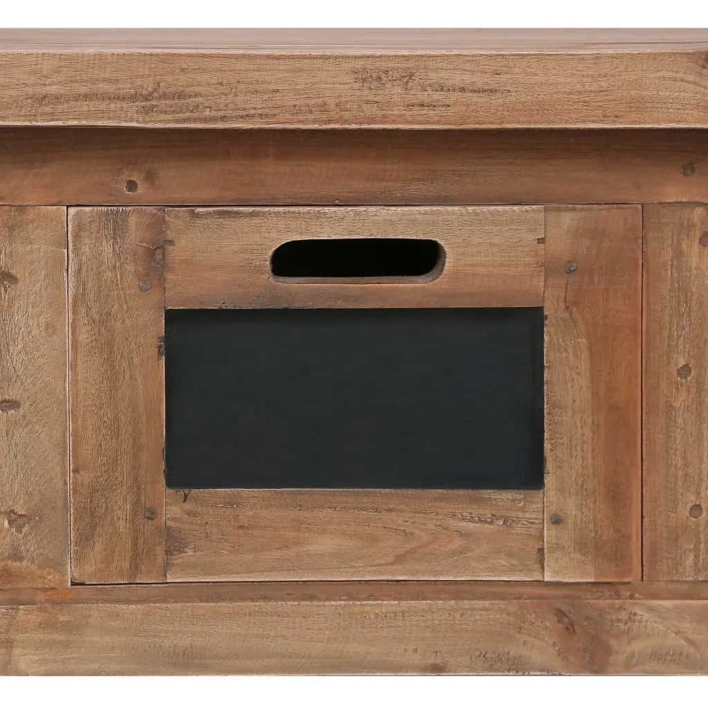 Mobile Porta TV con 3 Cassetti 120x30x40 cm Massello di Mogano 283913