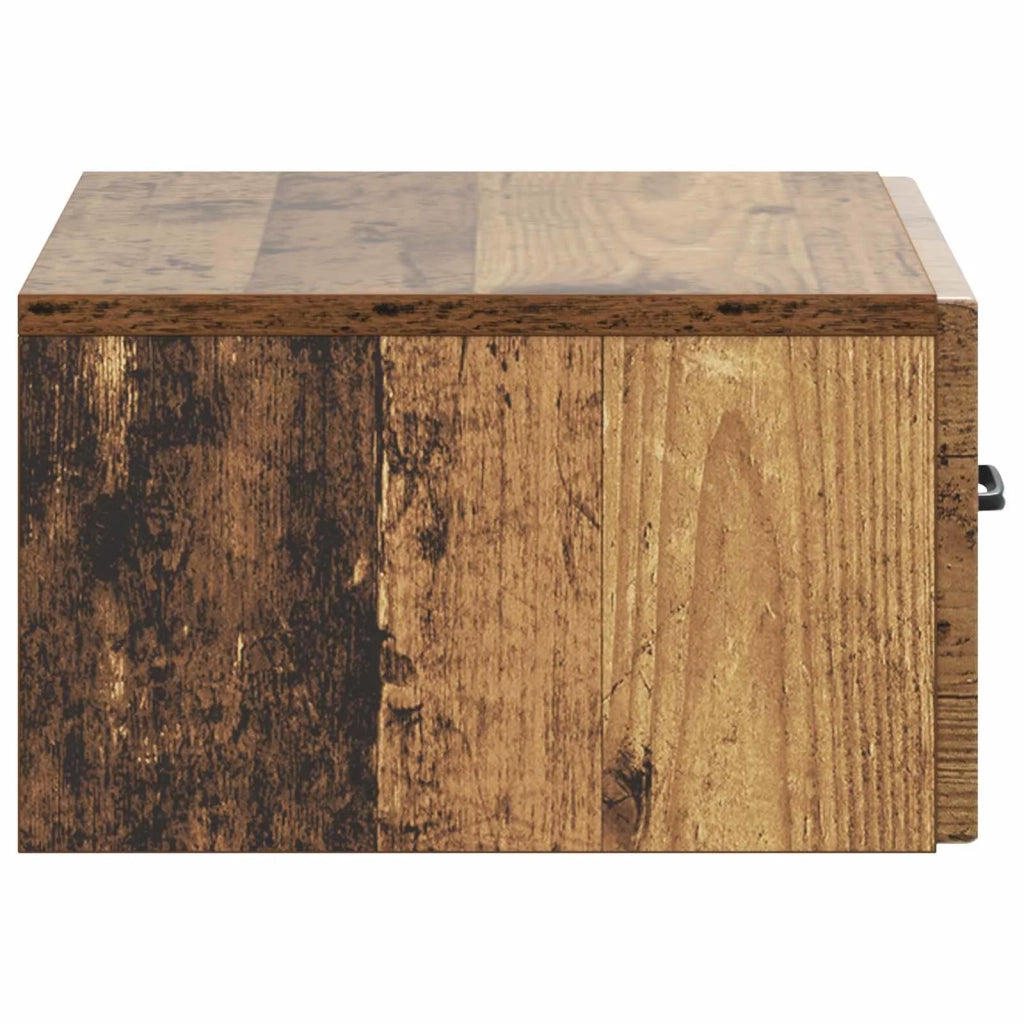 Mobiletto da notte a muro 2 pcs Legno antico 49 x 34,5 x 20 cm 899312