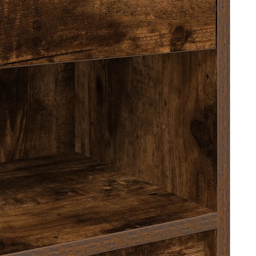 Comodini 2 pz con Cassetto Rovere Fumo 39x28x41 cm 858758