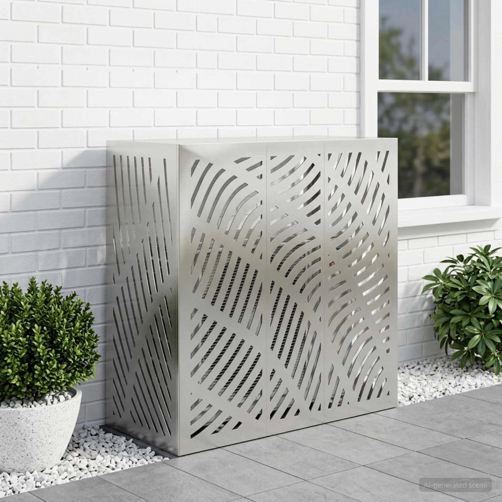 Copertura per condizionatore d'aria Argento 110 x 50 x 105 cm 8014119