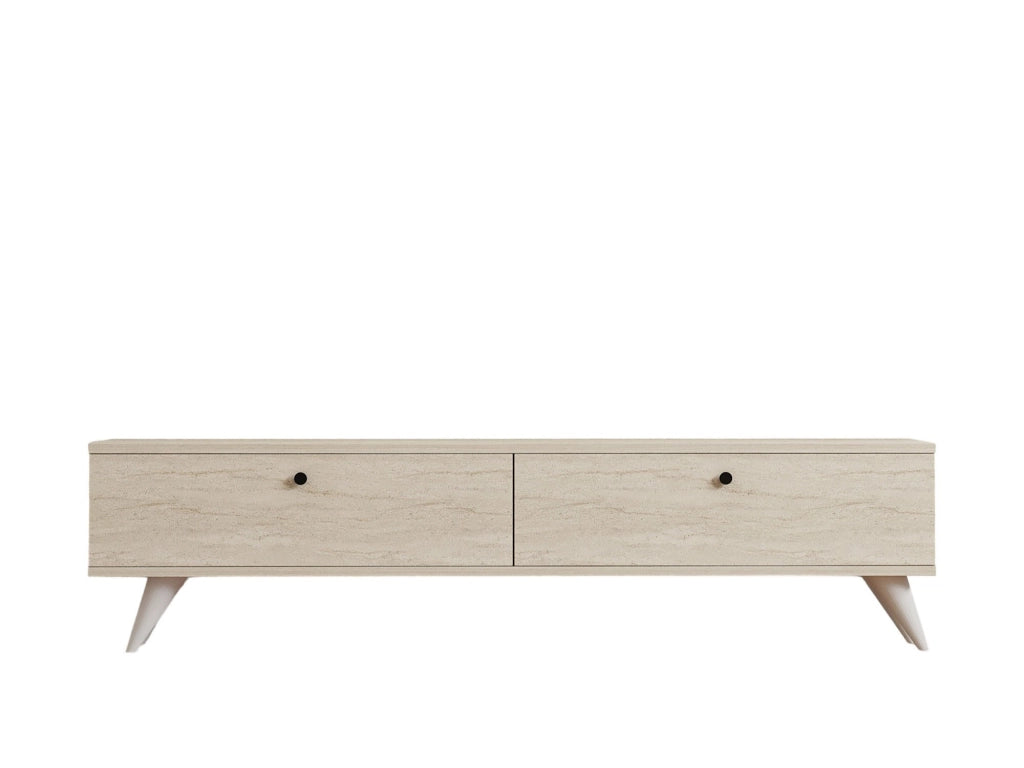 Porta TV in legno "Parlak" - 160 x 25 x 40 cm - Beige