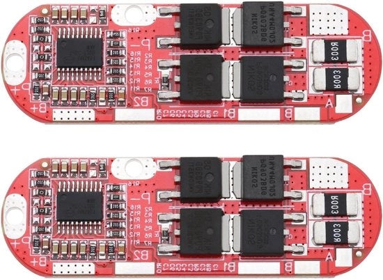 Pannello di Protezione per Batterie 20A 4S 18650 - Rood 55x18mm