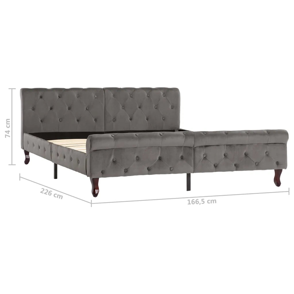 Giroletto Grigio in Velluto 160x200 cm 288561
