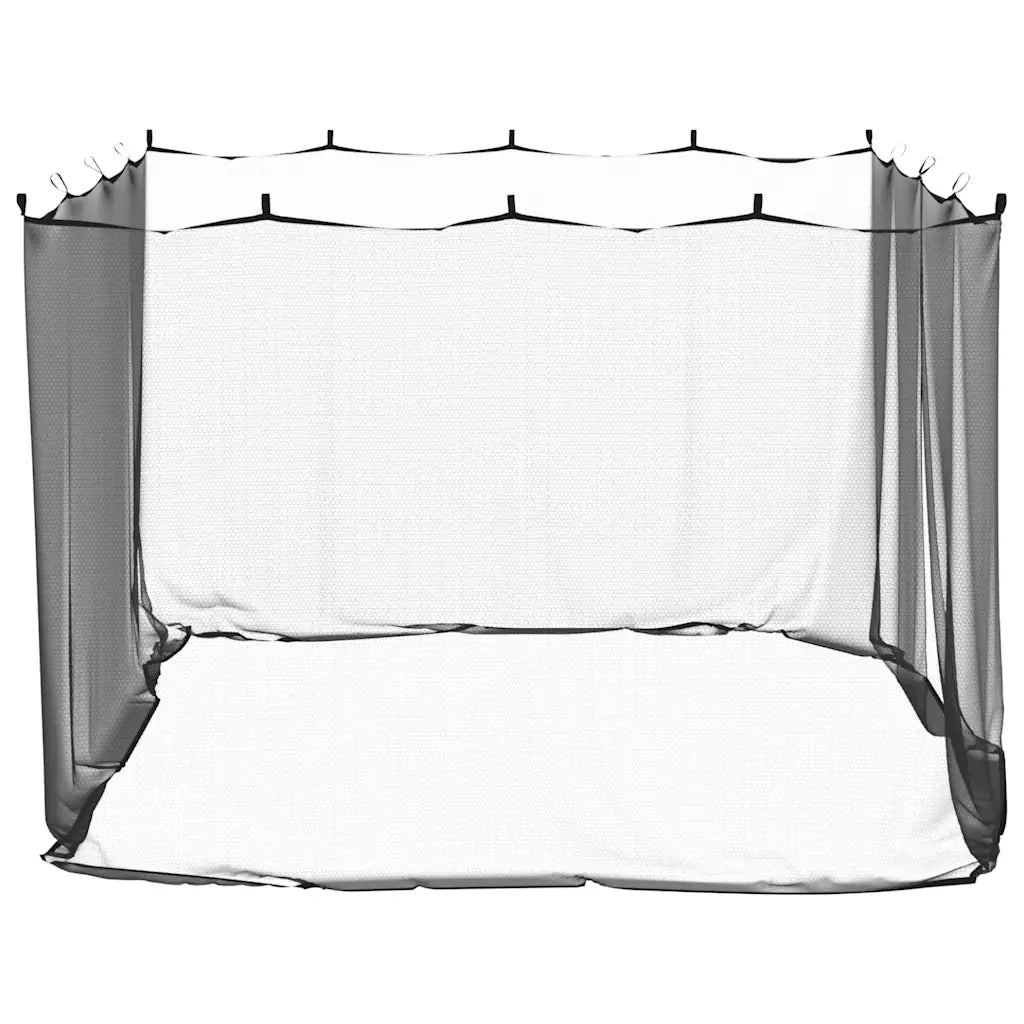 vidaXL Zanzariera 156 Rete Nera 300x300x200 cm