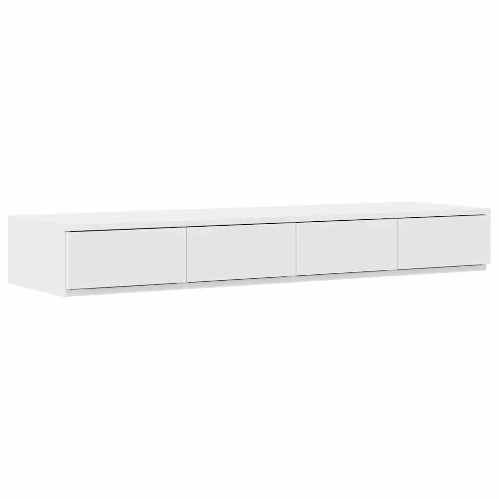 Cassetti per letto | Comodino | Armadio da Notte | Mobiletto da notte con cassetto Bianco 120 x 36,5 x 16,5 cm