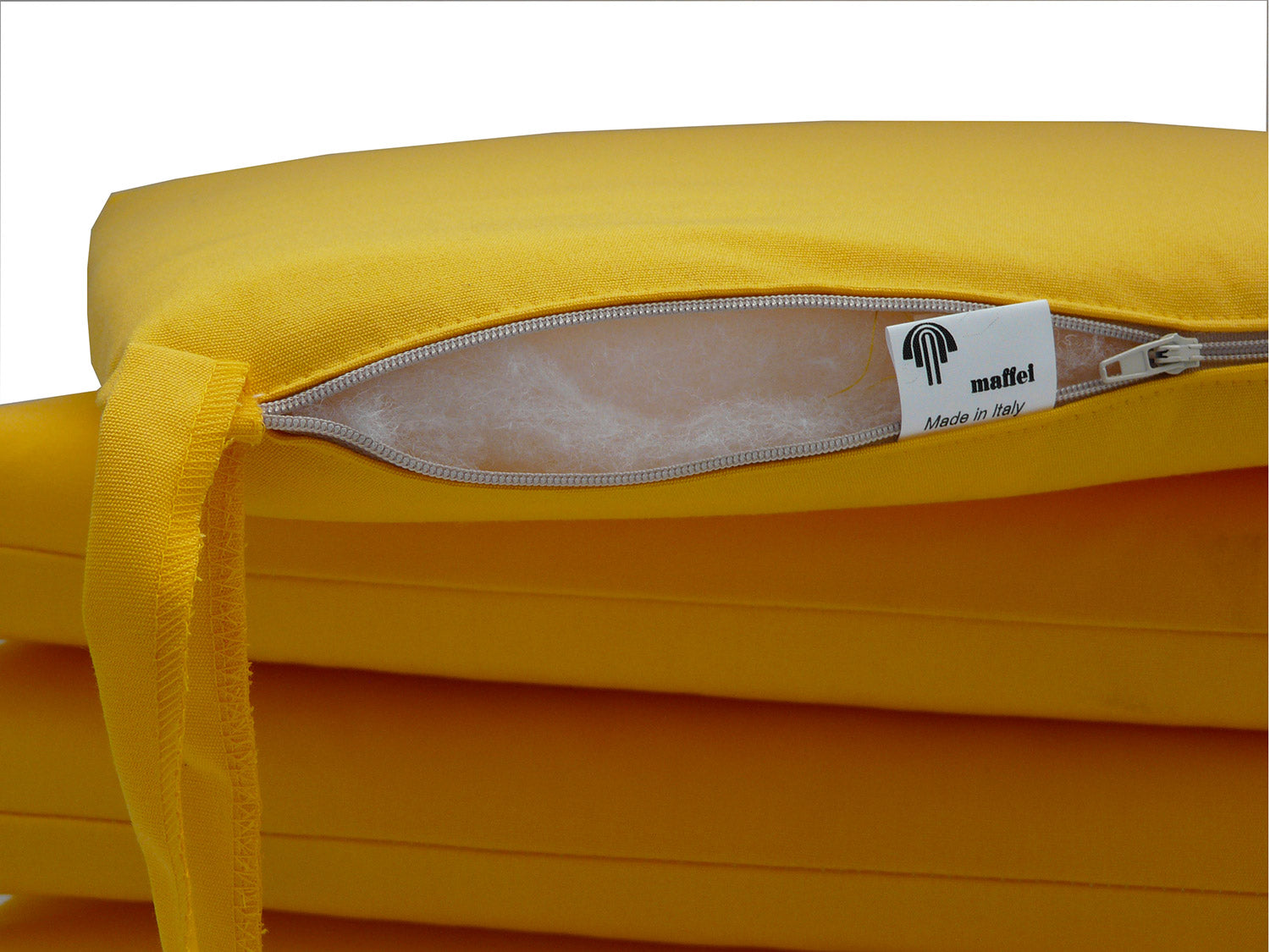 Set 2 Cuscini per Sedia da Giardino 40x40x5 cm in Dralon Allegro Giallo