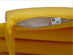 Set 2 Cuscini per Sedia da Giardino 40x40x5 cm in Dralon Allegro Giallo