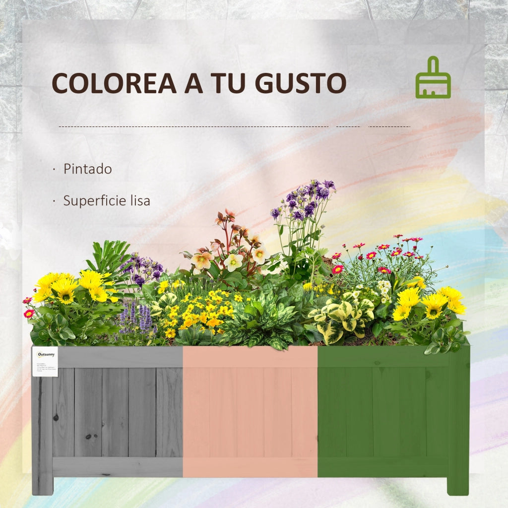 Fioriera Pieghevole in Legno per Giardino Balcone Terrazza ¨C Zephmum ¨C 70x30x25 cm Grigio